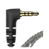 Sennheiser MMCX microphone cable for IE series earphones in Grey, angled 3.5 mm 4-pole plug