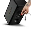 Marshall Stanmore IV Bluetooth home speaker in Black, RCA lead going into the inputs underneath