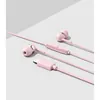 Sennheiser CX 80U USB-C wired earphones in Sakura, earbuds, remote and USB-C plug up close