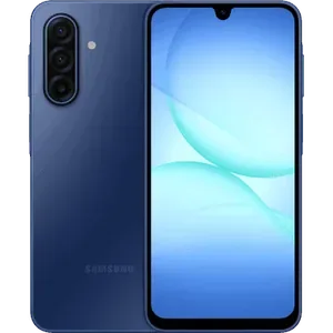 Samsung Galaxy A17 5G in Blue, back and front views