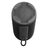 JBL Grip portable Bluetooth speaker in Black, underside view with rope loop
