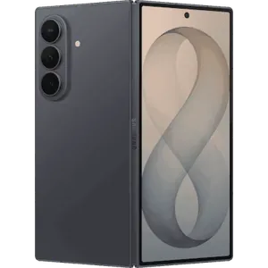 Samsung Galaxy Z Fold 8 Ultra in Graphite, folded, angled back and cover screen views
