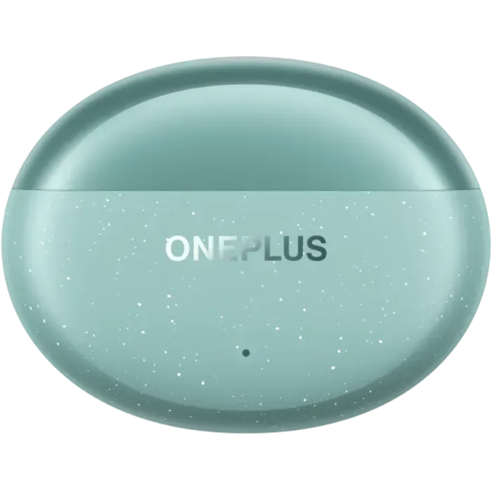 OnePlus Nord Buds 3 Pro true wireless noise cancelling earbuds in Soft Jade, closed charging case, front view