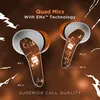 boAt Immortal 121 true wireless gaming earbuds in White Sabre, quad microphones with ENx for calls