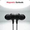 boAt Rockerz 103 Pro wireless neckband earphones in Fusion Black, magnetic earbuds clipped together