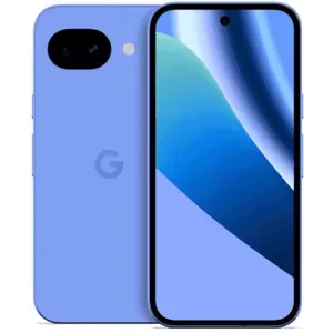 Google Pixel 10a in Lavender, back and front views side by side, showing the dual camera and the 6.3-inch screen