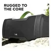 boAt Stone 1010 portable Bluetooth speaker in Black, angled view of the rugged, shock resistant body