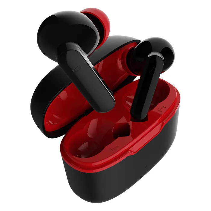 boAt Airdopes Ultra Plus true wireless earbuds in Active Black, earbuds in the open charging case