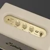 Marshall Acton III Bluetooth home speaker in Cream, top panel with the brass controls