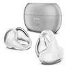boAt Airdopes Loop open ear true wireless earbuds in Pearl White, clip-on earbuds and charging case