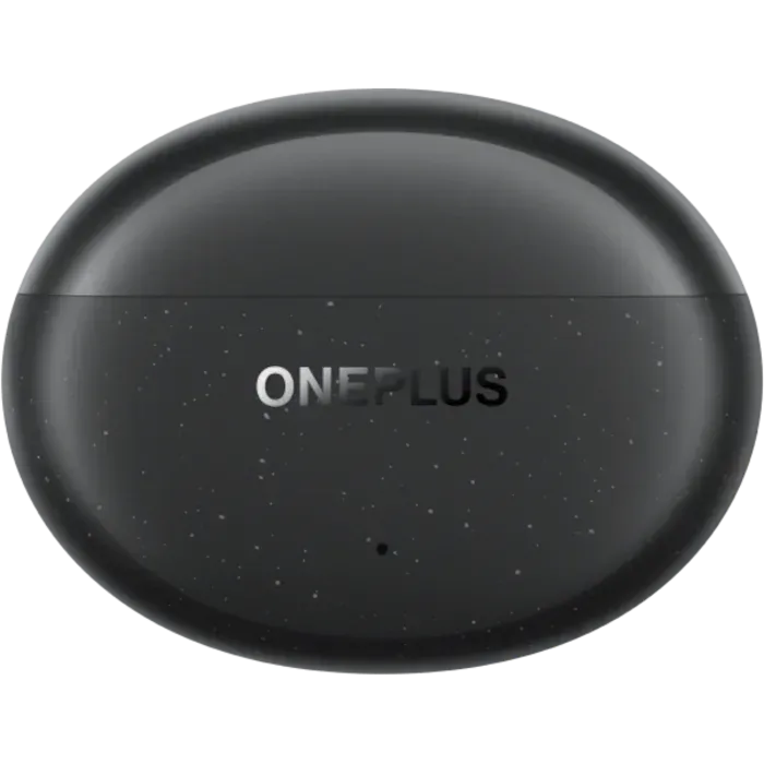 OnePlus Nord Buds 3 Pro true wireless noise cancelling earbuds in Starry Black, closed charging case, front view