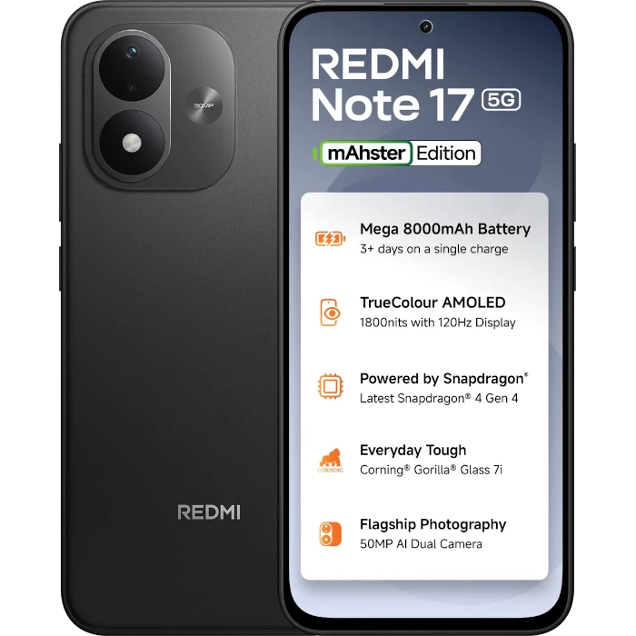 Redmi Note 17 5G, 6GB RAM, 128GB Storage, Dark Night