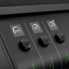 Bose S1 Pro+ portable PA system in Black, close-up of the channel knobs and OLED displays