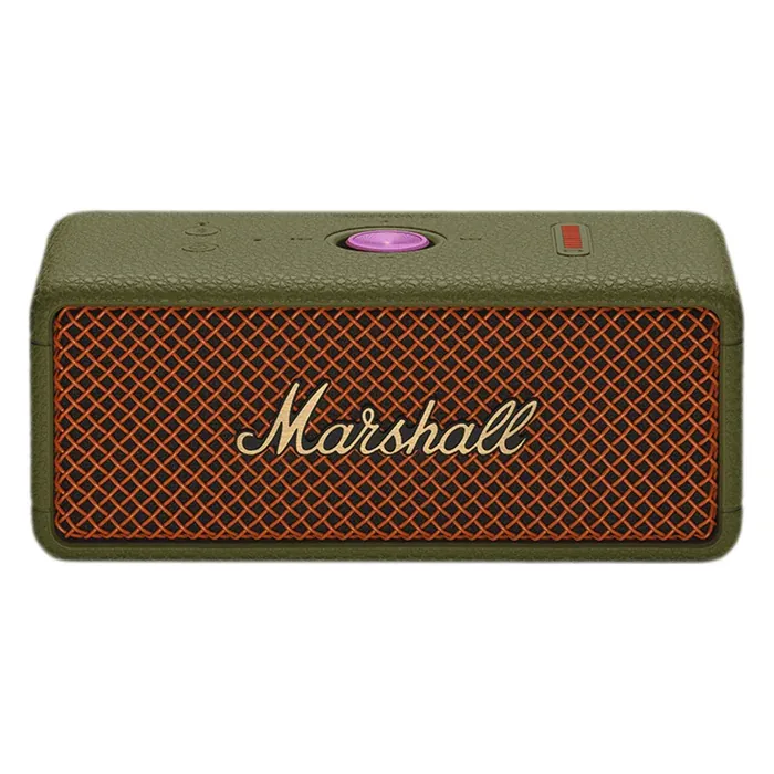 Marshall Emberton III portable Bluetooth speaker in Lunar Red, front view