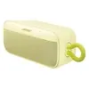 Bose SoundLink Plus portable Bluetooth speaker in Citrus Yellow, angled view from the right with the rope loop
