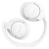 JBL Tune 770NC wireless over-ear noise cancelling headphones in White, ear cups folded inwards for carrying