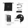 Marshall Milton A.N.C. wireless on-ear noise cancelling headphones in Black, box contents with the pouch