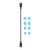 Beats Flex wireless neckband earphones in Flame Blue, USB-C to USB-C charging cable and four sizes of ear tips