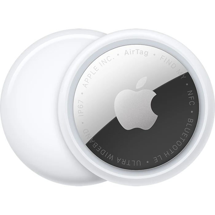 Apple AirTag (2nd generation), front and back