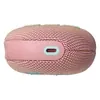 JBL Clip 5 portable Bluetooth speaker in Pink, bottom with USB-C port