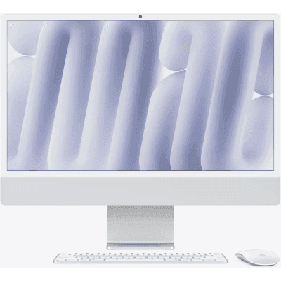 iMac 24-inch with Retina 4.5K display Apple M4 chip with 8‑core CPU and 8‑core GPU, 16GB, 256GB SSD - Silver