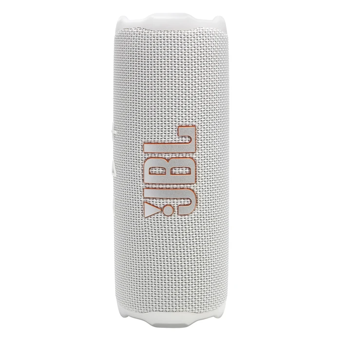 JBL Flip 7 portable Bluetooth speaker in White, front view