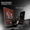 boAt Nirvana Crystl true wireless earbuds in Quantum Black, multipoint connection to a tablet and a phone